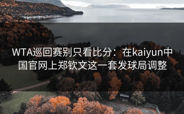 WTA巡回赛别只看比分：在kaiyun中国官网上郑钦文这一套发球局调整