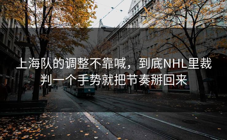 上海队的调整不靠喊，到底NHL里裁判一个手势就把节奏掰回来