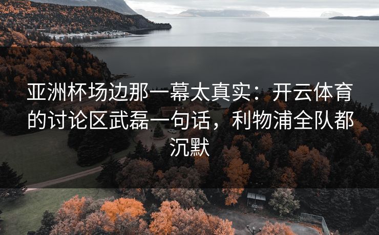 亚洲杯场边那一幕太真实：开云体育的讨论区武磊一句话，利物浦全队都沉默